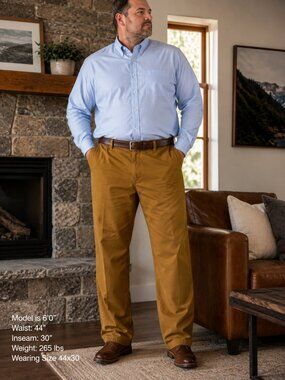 Blue Mountain Men’s Brown Casual Pants Size 44x30 Straight Leg